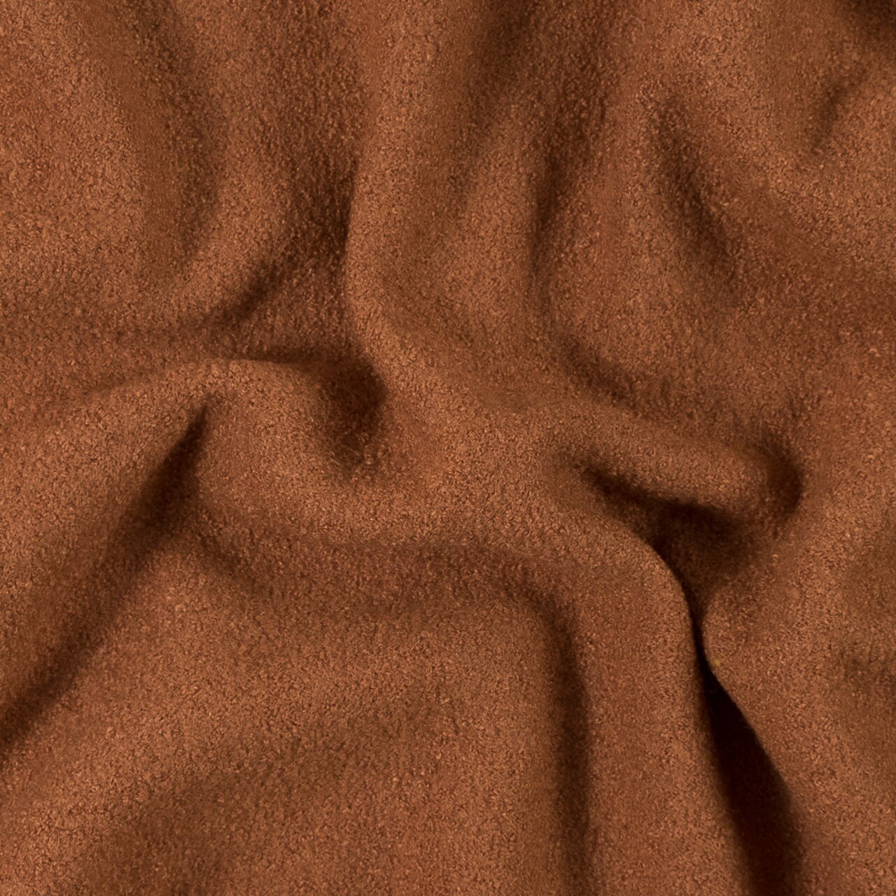 1 Yard Boiled Wool Coating Fabric Adobe Brown Heavyweight Solid Textile 59 inch Width
